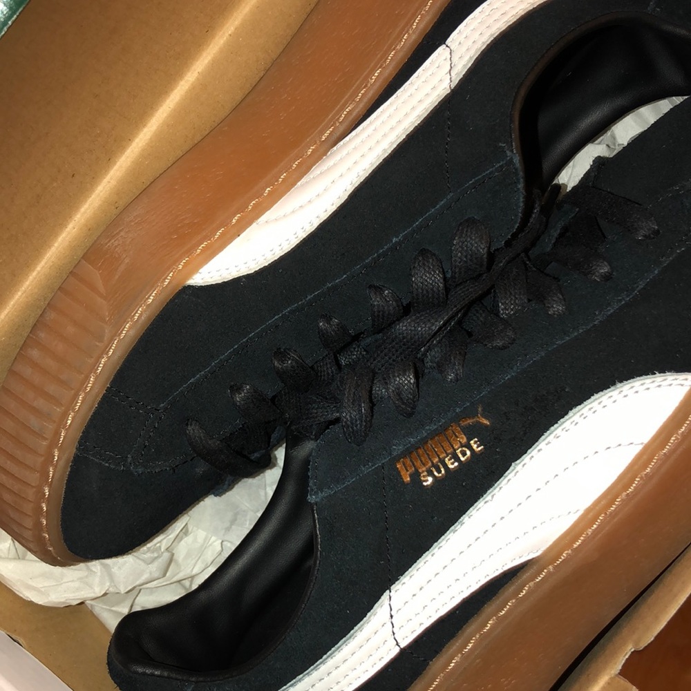 Puma black suede platform core - Picture 1 of 1